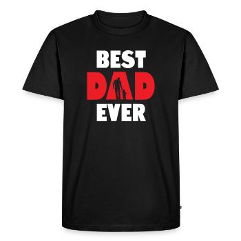 Meilleur papa de tous les temps - T-shirt Premium bio Homme - noir - Devant - Nico (187cm)