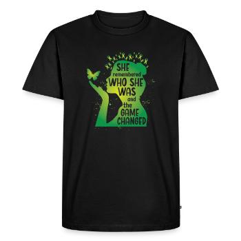 Elle se souvenait de qui elle était - T-shirt Premium bio Homme - noir - Devant - Nico (187cm)