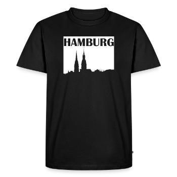 Hambourg - T-shirt Premium bio Homme - noir - Devant - Nico (187cm)