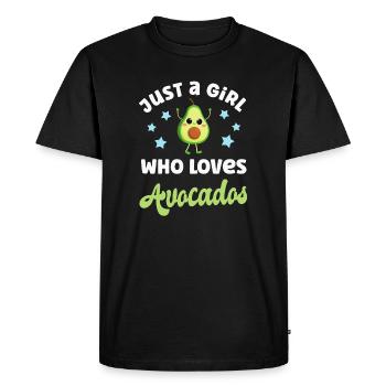 Avocado - Men's Premium Organic T-Shirt - black - Front - Nico (187cm)