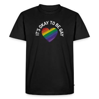 It's Okay To Be Gay - Men's Premium Organic T-Shirt - black - Front - Nico (187cm)
