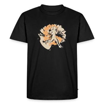 Stylish runner always one step ahead - Men's Premium Organic T-Shirt - black - Front - Nico (187cm)
