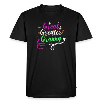 Grand-mère Grand-mère Disant Superoma Retraité Vieille Femme - T-shirt Premium bio Homme - noir - Devant - Nico (187cm)