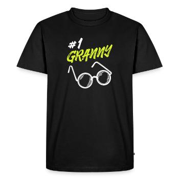 Déclaration Lunettes Senior Meilleure Grand-mère Grand-mère Grand-mère - T-shirt Premium bio Homme - noir - Devant - Nico (187cm)