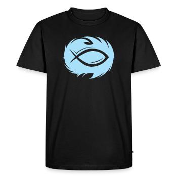 Fish Water Illustration Symbol Logo icon Christ - Men's Premium Organic T-Shirt - black - Front - Nico (187cm)