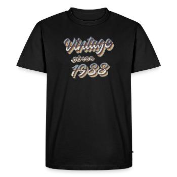 Vintage 1988 Retro Text Design - T-shirt Premium bio Homme - noir - Devant - Nico (187cm)