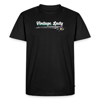 Vieille Femme Grand-mère Grand-mère Vintage Déclaration - T-shirt Premium bio Homme - noir - Devant - Nico (187cm)