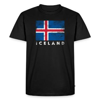 Islande - T-shirt Premium bio Homme - noir - Devant - Nico (187cm)
