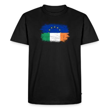 UE Italie Drapeau Fusion - T-shirt Premium bio Homme - noir - Devant - Nico (187cm)