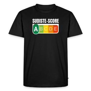 SUDISTE SCORE - Humour noir - T-shirt Premium bio Homme - noir - Devant - Nico (187cm)
