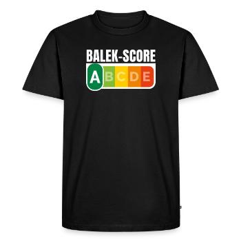 BALEK-SCORE - Humour noir - T-shirt Premium bio Homme - noir - Devant - Nico (187cm)