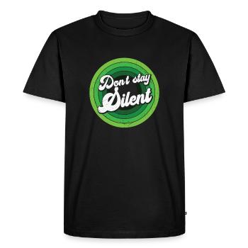 Ne restez pas silencieux Santé mentale verte - T-shirt Premium bio Homme - noir - Devant - Nico (187cm)