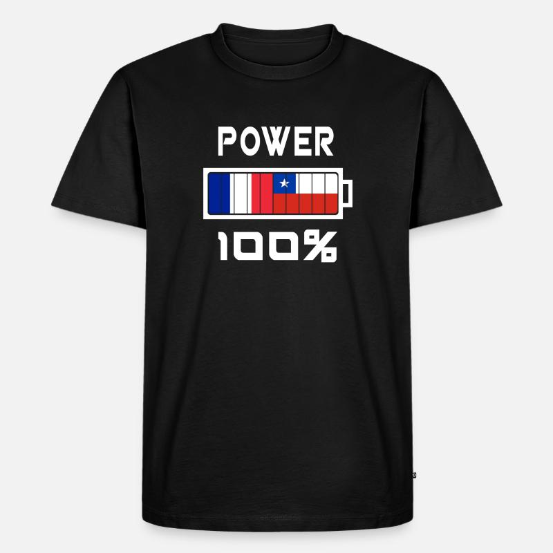 Chile und Frankreich machen 100% - Männer Premium Bio T-Shirt - Schwarz