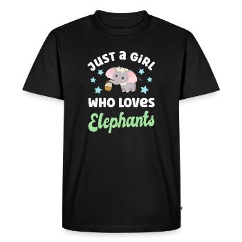 Éléphants éléphants - T-shirt Premium bio Homme - noir - Devant - Nico (187cm)