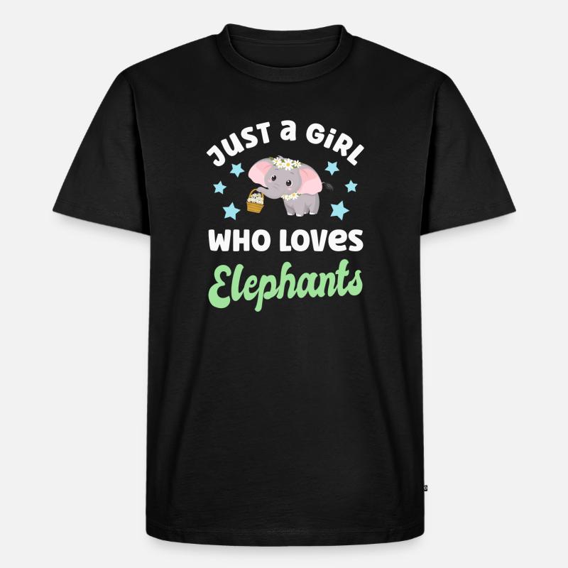 Elefant Elefanten - Männer Premium Bio T-Shirt - Schwarz