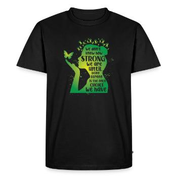 Mental Health We Don't Know How Strong - Men's Premium Organic T-Shirt - black - Front - Nico (187cm)
