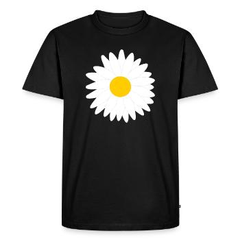 Fleur blanche blanc Floral cadeau fête des mères maman - T-shirt Premium bio Homme - noir - Devant - Nico (187cm)
