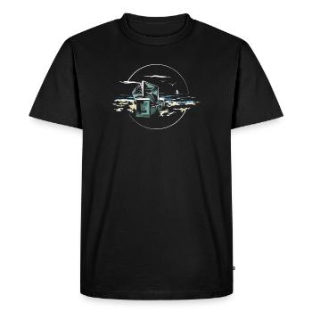 Chaise de plage Mer Baltique Symbole de la mer de sable - T-shirt Premium bio Homme - noir - Devant - Nico (187cm)