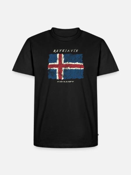 Iceland Reykjavik - Men's Premium Organic T-Shirt - black