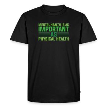Mental Health Mental Stability - Men's Premium Organic T-Shirt - black - Front - Nico (187cm)