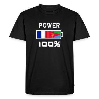 L'Érythrée et la France sont au pouvoir - T-shirt Premium bio Homme - noir - Devant - Nico (187cm)