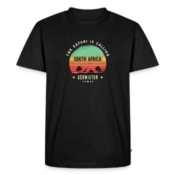 Germiston South Africa Safari Design - Men's Premium Organic T-Shirt - black - Front - Nico (187cm)