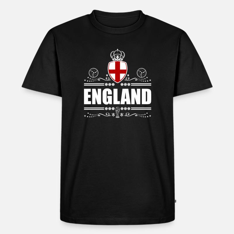 LÄSSIGES ENGLAND - Männer Premium Bio T-Shirt - Schwarz