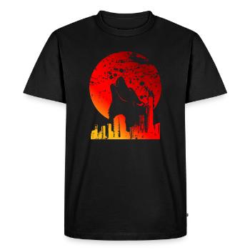 | LUNE DE SANG CADEAUX DE PLEINE LUNE ROUGE - T-shirt Premium bio Homme - noir - Devant - Nico (187cm)