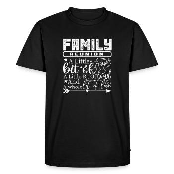 Family Reunion A Little Bit Crazy - Men's Premium Organic T-Shirt - black - Front - Nico (187cm)