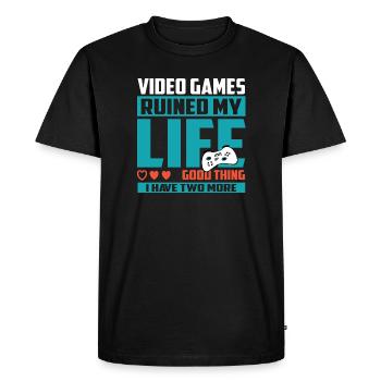 Gamer Extra Life - T-shirt Premium bio Homme - noir - Devant - Nico (187cm)