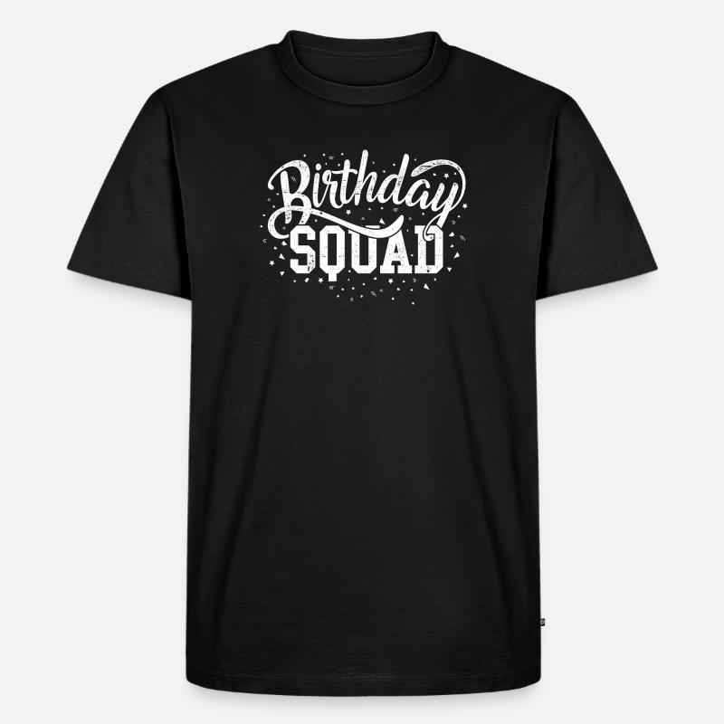 Escouade d’anniversaire Script audacieux - T-shirt Premium bio Homme - noir