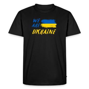 nous sommes l'Ukraine - T-shirt Premium bio Homme - noir - Devant - Nico (187cm)