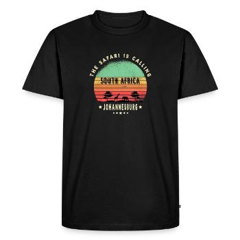Johannesburg South Africa safari design - Men's Premium Organic T-Shirt - black - Front - Nico (187cm)
