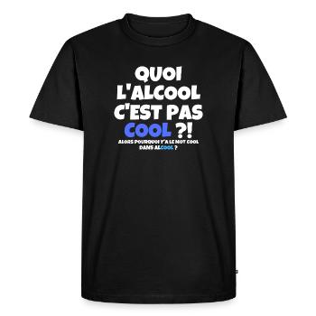 alcool, buveur de compétition, bière - T-shirt Premium bio Homme - noir - Devant - Nico (187cm)