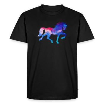 Cheval Fou Étalon Galop Chevaux Islandais Chevaux - T-shirt Premium bio Homme - noir - Devant - Nico (187cm)