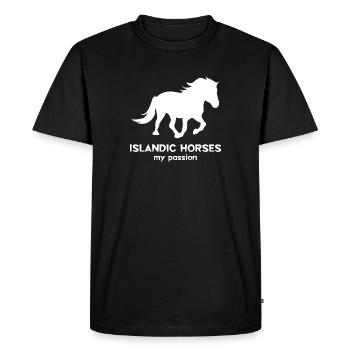 Horses Statement Icelandic Horses Icelandic Horse Love - Men's Premium Organic T-Shirt - black - Front - Nico (187cm)