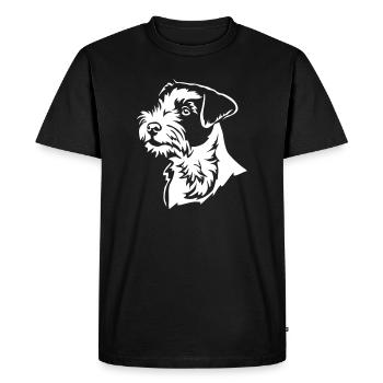 Parson Russell Terrier Head "Black Edition" - Men's Premium Organic T-Shirt - black - Front - Nico (187cm)