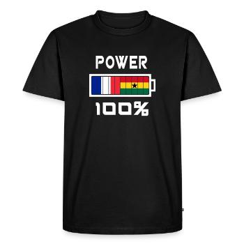 Ghana and France feed 100% - Men's Premium Organic T-Shirt - black - Front - Nico (187cm)