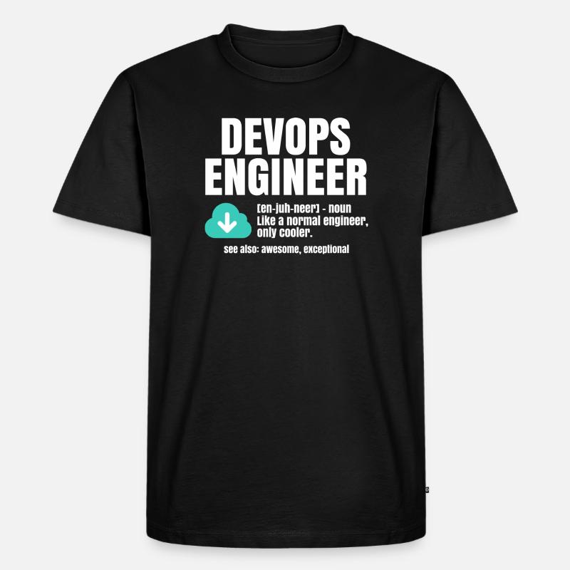 Devops-Ingenieur - Männer Premium Bio T-Shirt - Schwarz