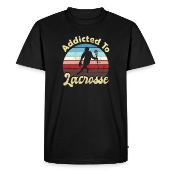 Lacrosse - Men's Premium Organic T-Shirt - black - Front - Nico (187cm)