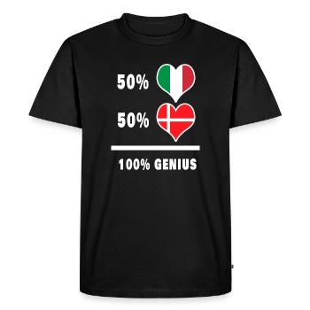 L'Italie et le Danemark génie / cadeau - T-shirt Premium bio Homme - noir - Devant - Nico (187cm)
