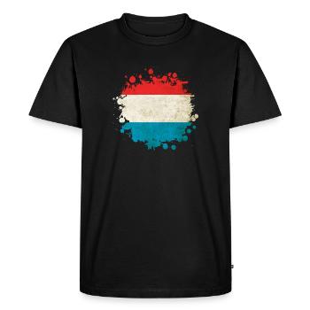 Blob drapeaux Luxembourg - T-shirt Premium bio Homme - noir - Devant - Nico (187cm)