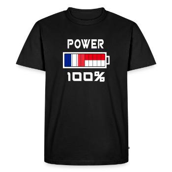 Indonesia and France account for 100% - Men's Premium Organic T-Shirt - black - Front - Nico (187cm)