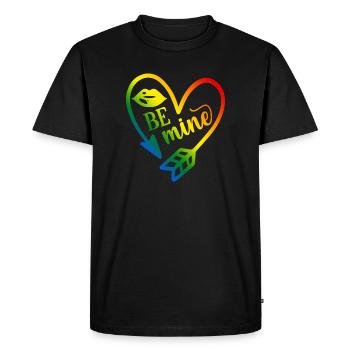t-shirt de la Saint-Valentin soit le mien Saint-Valentin - T-shirt Premium bio Homme - noir - Devant - Nico (187cm)