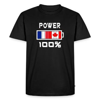 Le Canada et la France sont au courant - T-shirt Premium bio Homme - noir - Devant - Nico (187cm)