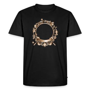 Cadre Steampunk en aspect métal machine - T-shirt Premium bio Homme - noir - Devant - Nico (187cm)