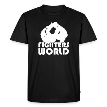 fighters world jiu jitsu wrestling wrestling symbol icon - Men's Premium Organic T-Shirt - black - Front - Nico (187cm)
