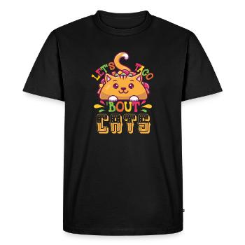 Let's Taco Bout Cats Catlover - T-shirt Premium bio Homme - noir - Devant - Nico (187cm)