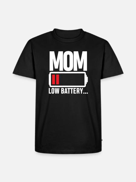 Mom Battery Low - Men's Premium Organic T-Shirt - black