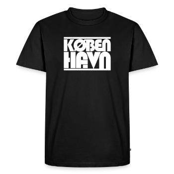 Conception du lettrage du Danmark de Copenhague - T-shirt Premium bio Homme - noir - Devant - Nico (187cm)